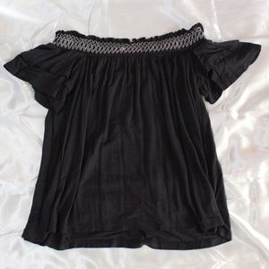Black Off-The-Shoulder Top